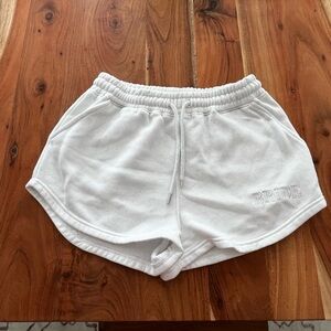 White Women's Embroidered Bride Shorts Six Stories